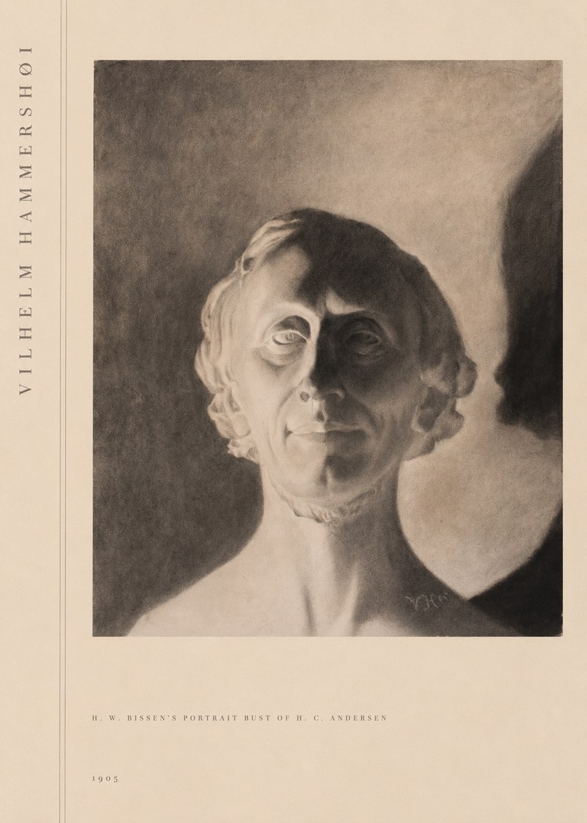 Vilhelm Hammershøi H. W. Bissen's Portrait Bust of H. C. Andersen No5 - Poszter