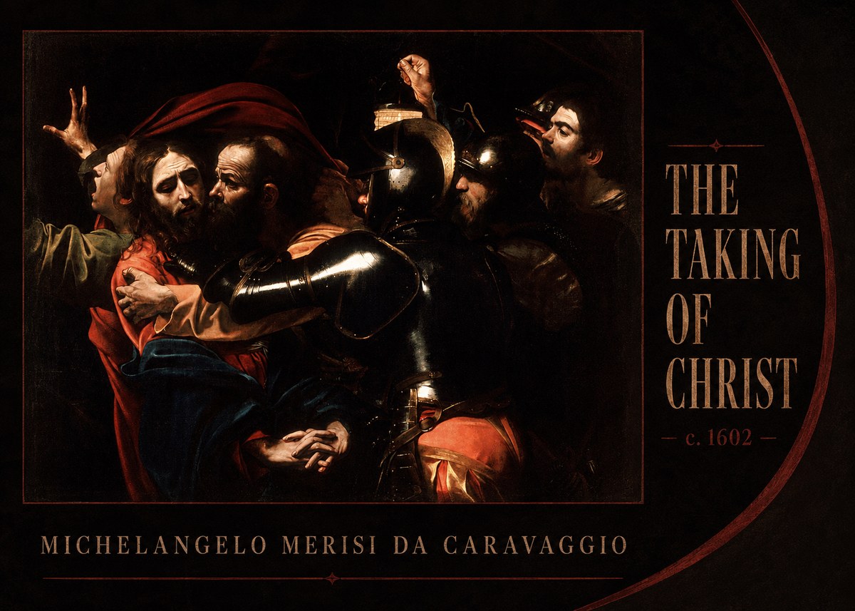 Michelangelo Merisi da Caravaggio The Taking of Christ II No3 - Poszter