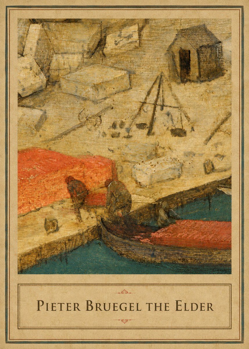 Pieter Bruegel A Harbor Scene Detail No1 - Poszter