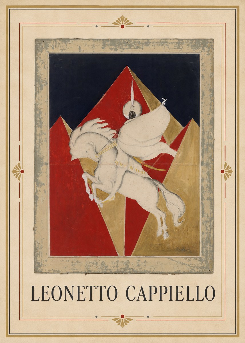 Leonetto Cappiello Rider on a White Horse No1 - Poszter