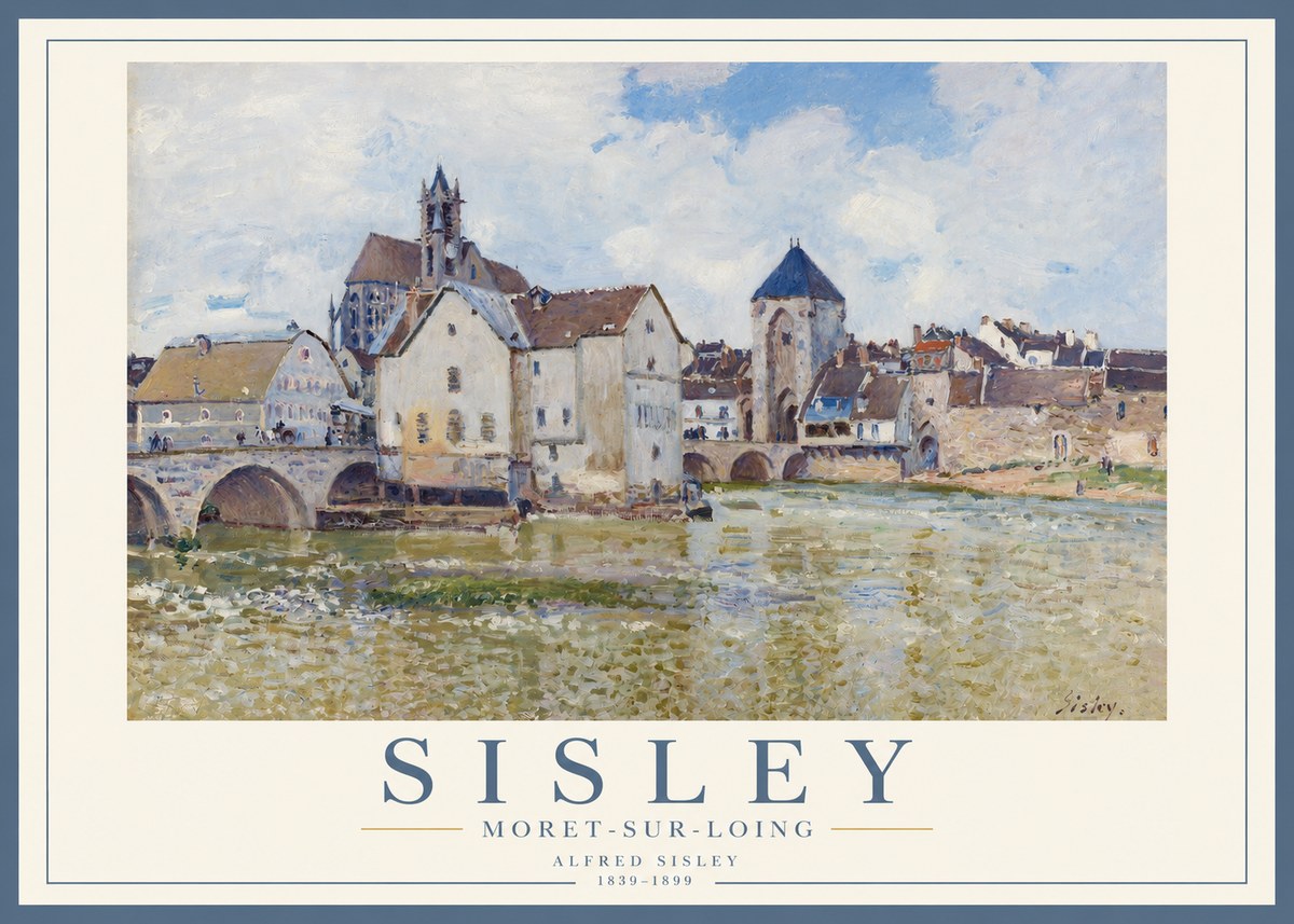 Sisley Moret-sur-loing No3 - Poszter