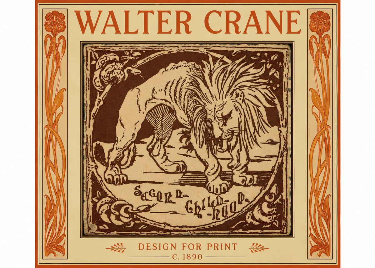 Walter Crane Sacred Childhood No3 - Poszter