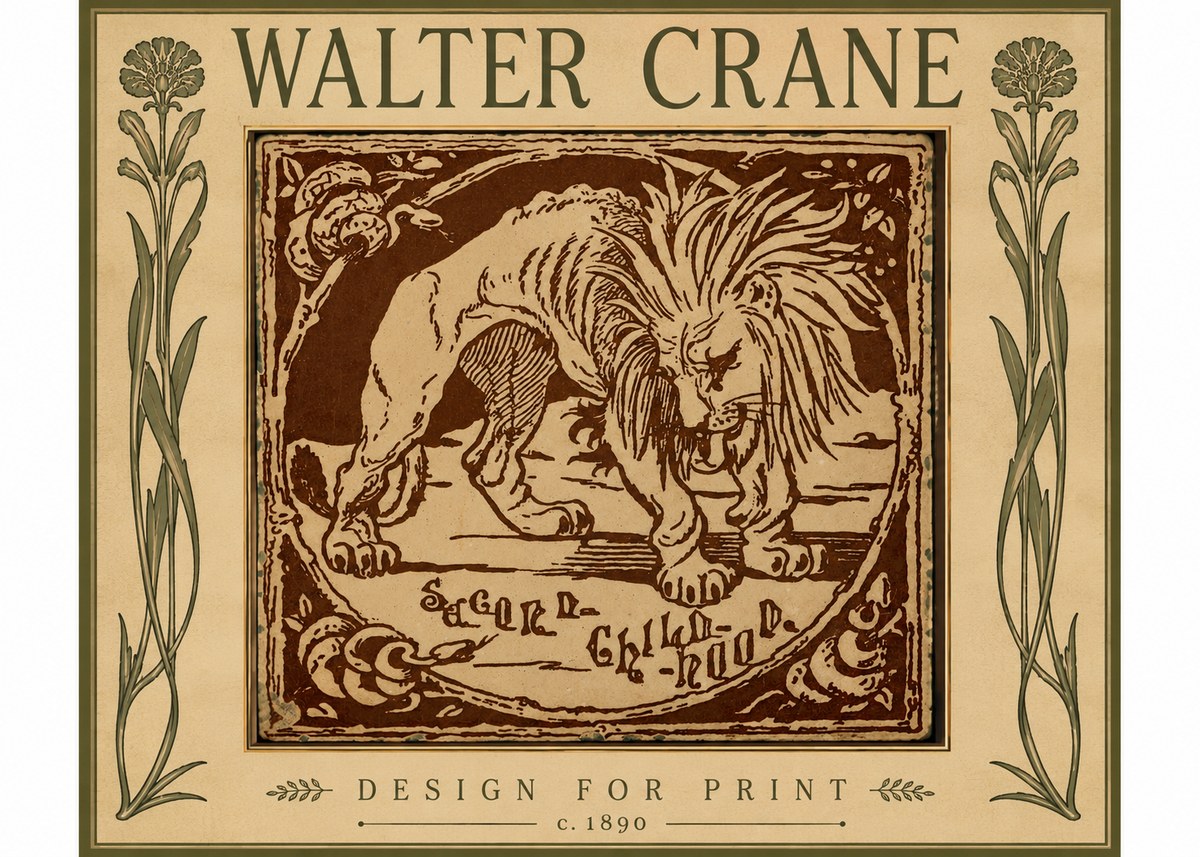 Walter Crane Sacred Childhood No5 - Poszter