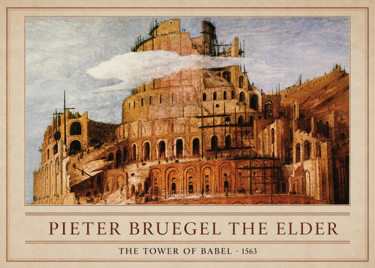 Pieter Bruegel The Tower of Babel XI No1 - Poszter