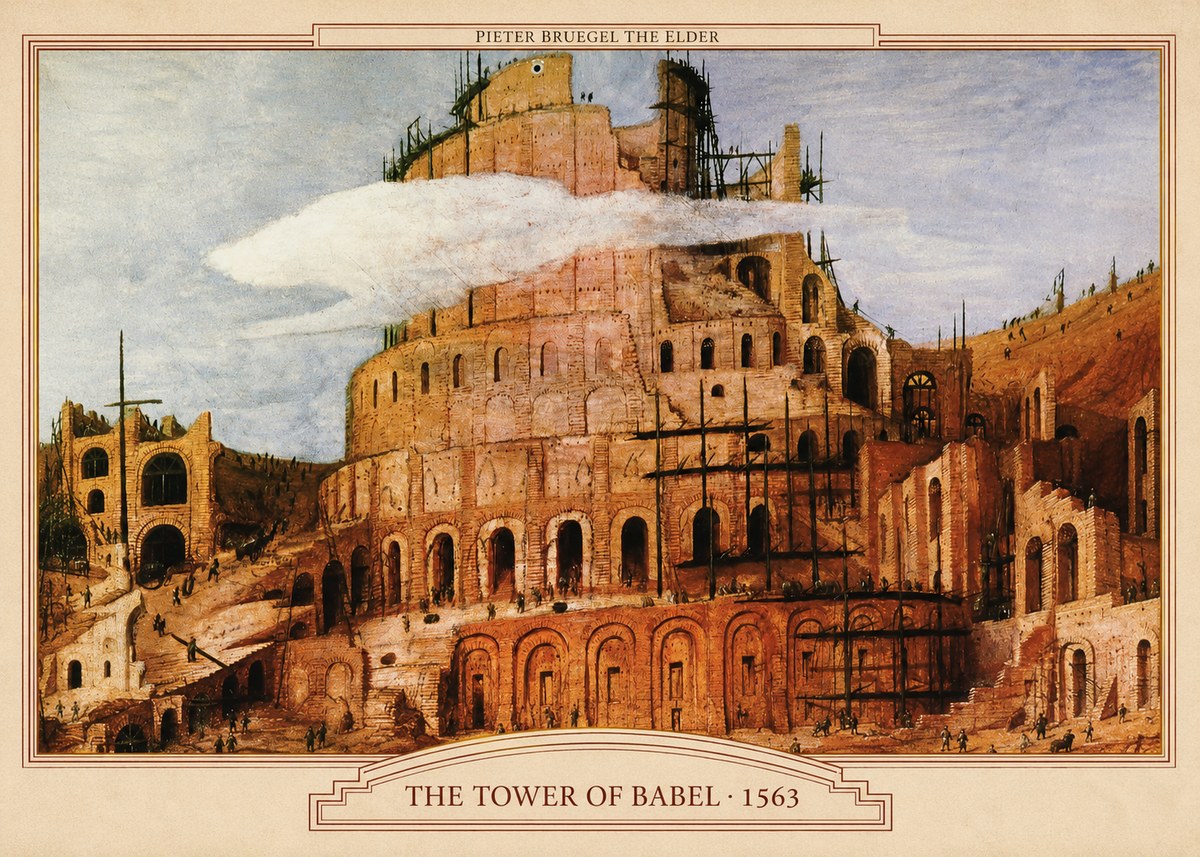 Pieter Bruegel The Tower of Babel XI No5 - Poszter