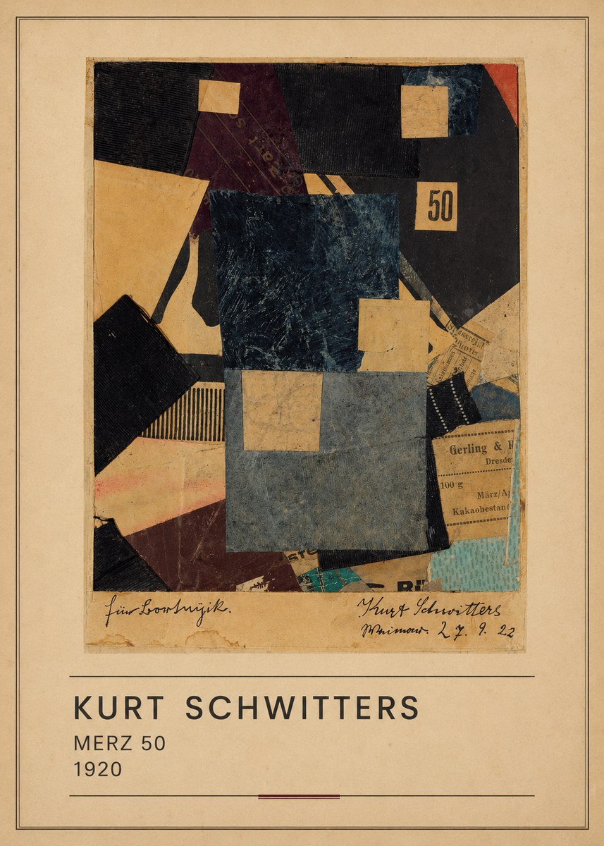 Kurt Schwitters Merz 50 No3 - Poszter