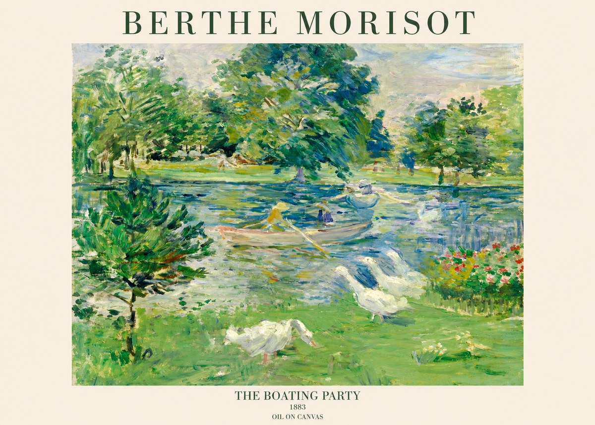 Berthe Morisot The Boating Party No1 - Poszter