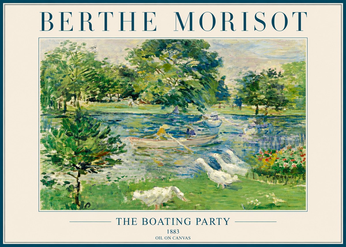 Berthe Morisot The Boating Party No4 - Poszter