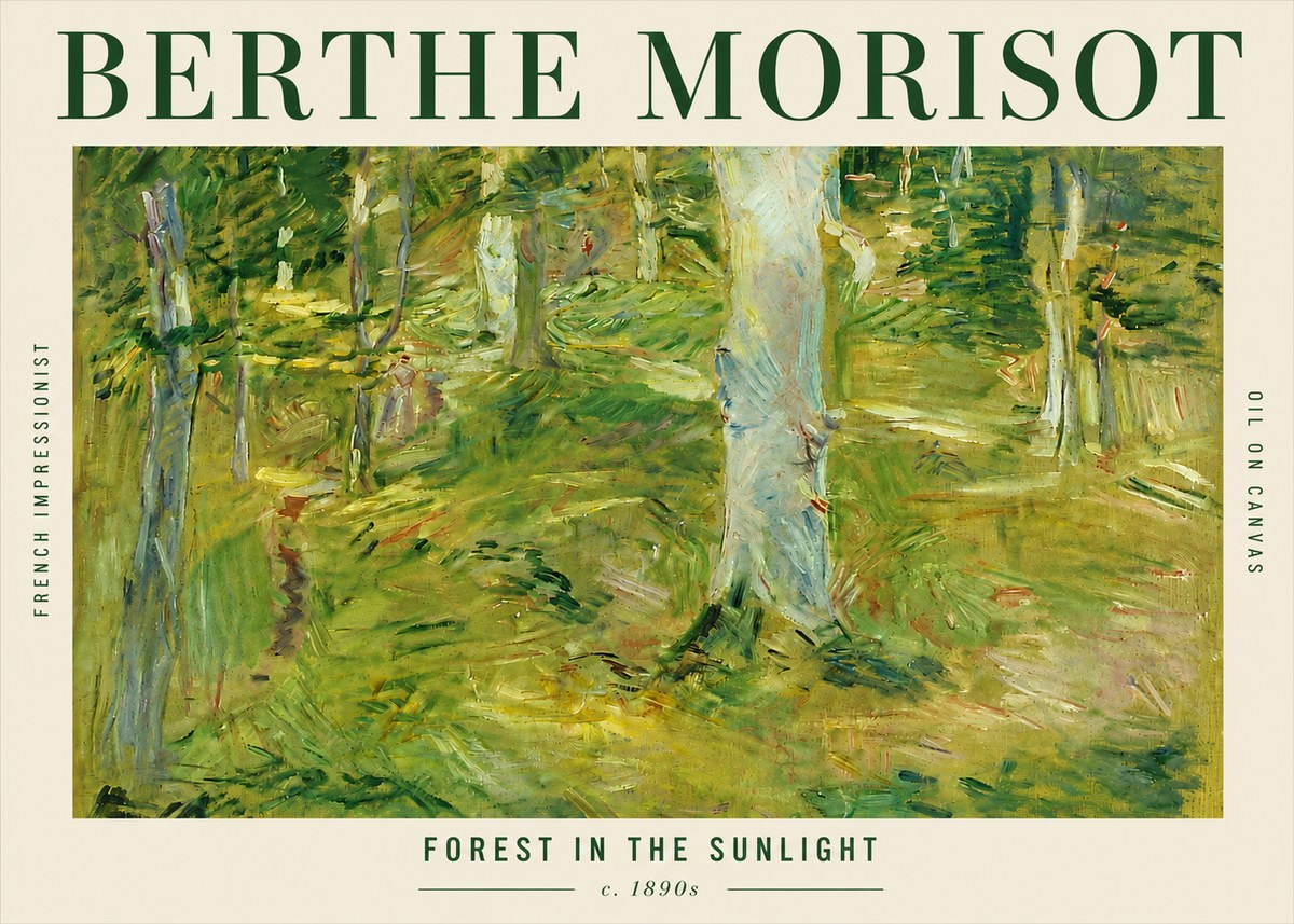 Berthe Morisot Forest in the Sunlight No3 - Poszter