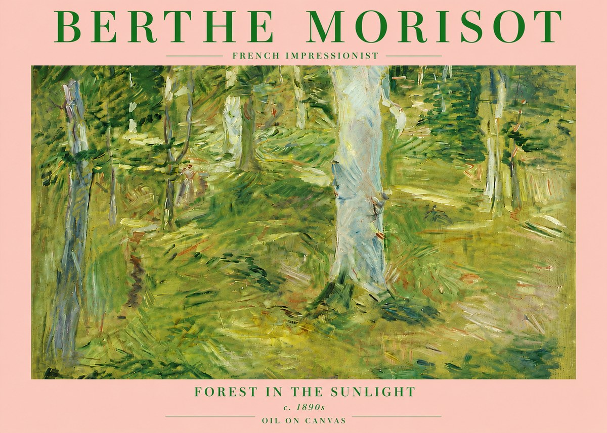 Berthe Morisot Forest in the Sunlight No5 - Poszter