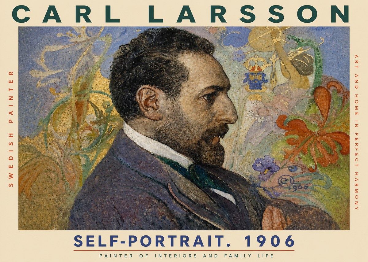Carl Larsson Self-portrait. 1906 No3 - Poszter