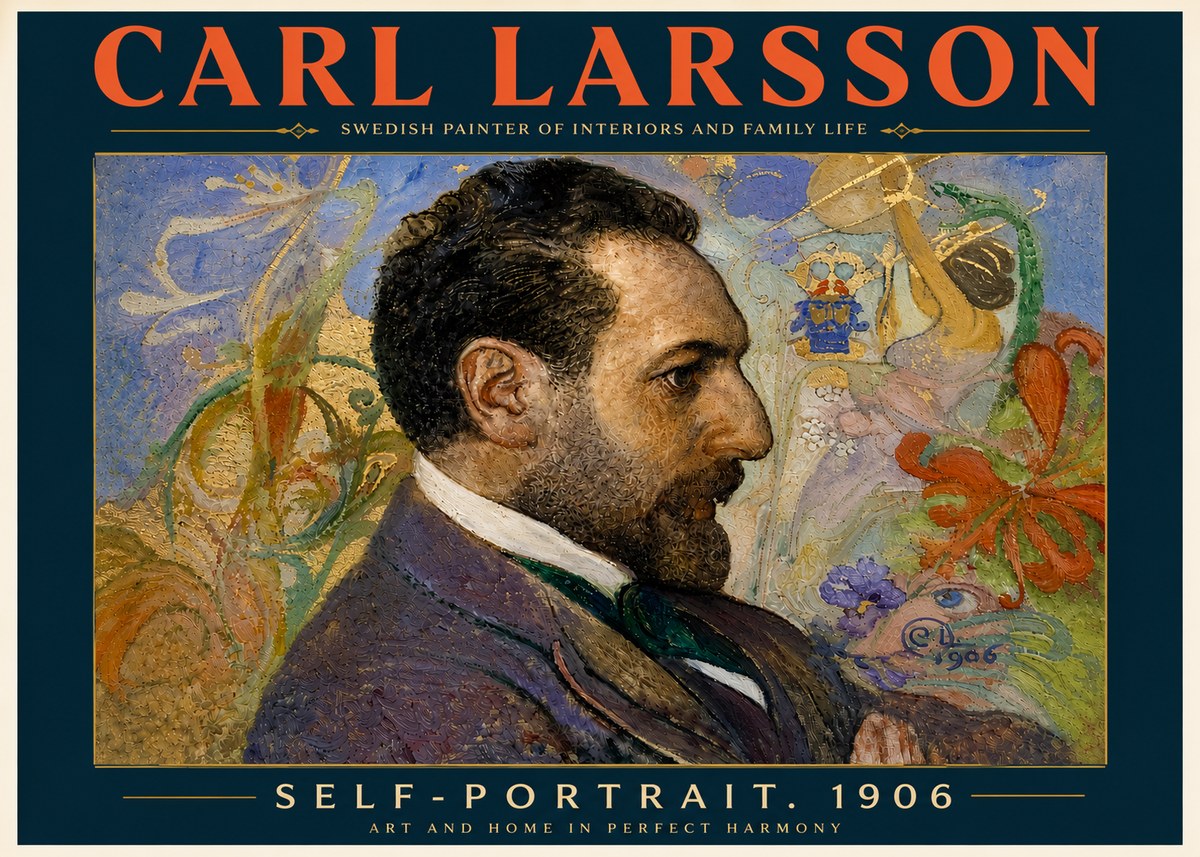 Carl Larsson Self-portrait. 1906 No6 - Poszter