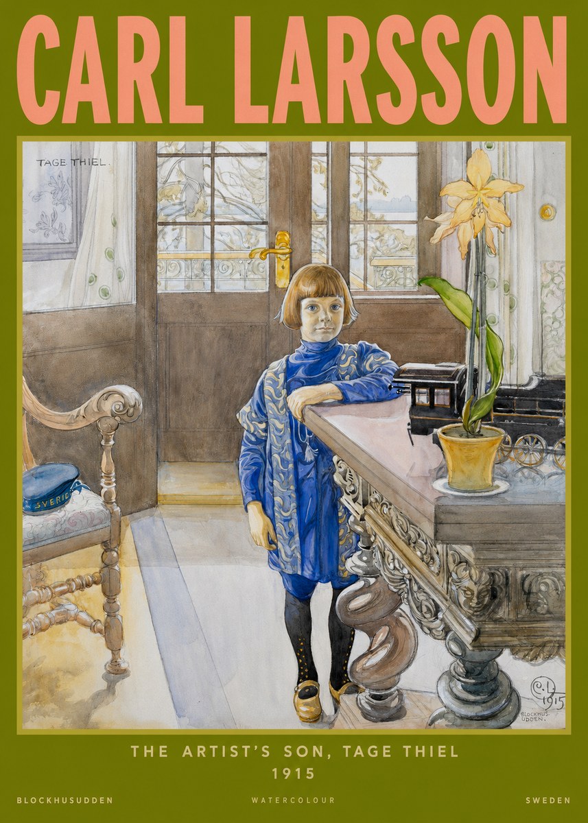 Carl Larsson The Artist's Son, Tage Thiel No2 - Poszter