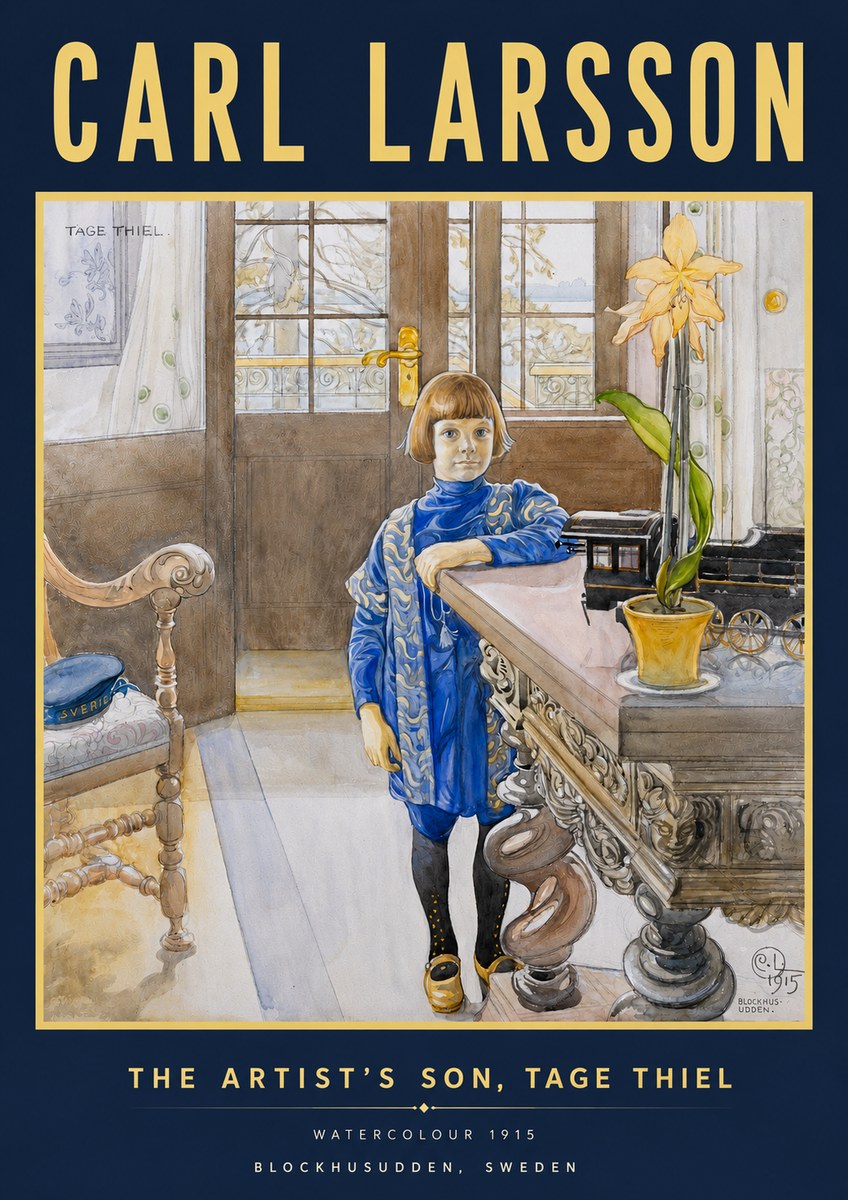 Carl Larsson The Artist's Son, Tage Thiel No4 - Poszter