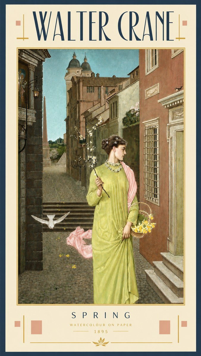 Walter Crane Spring No3 - Poszter