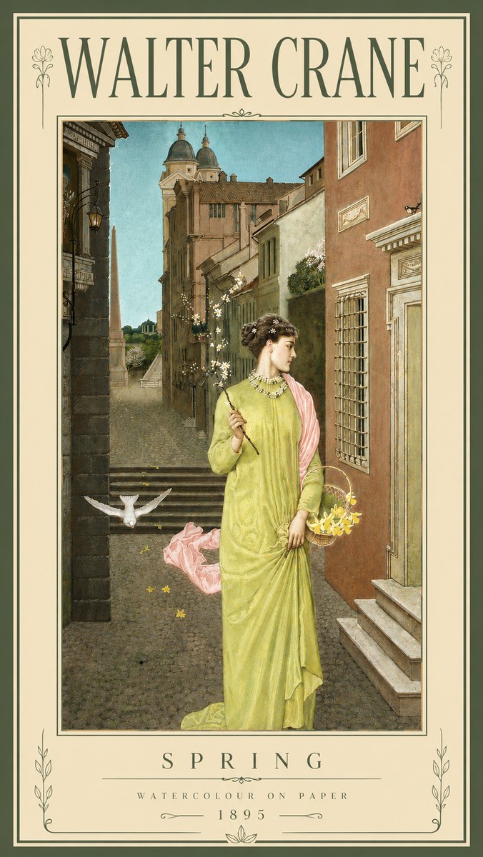 Walter Crane Spring No6 - Poszter