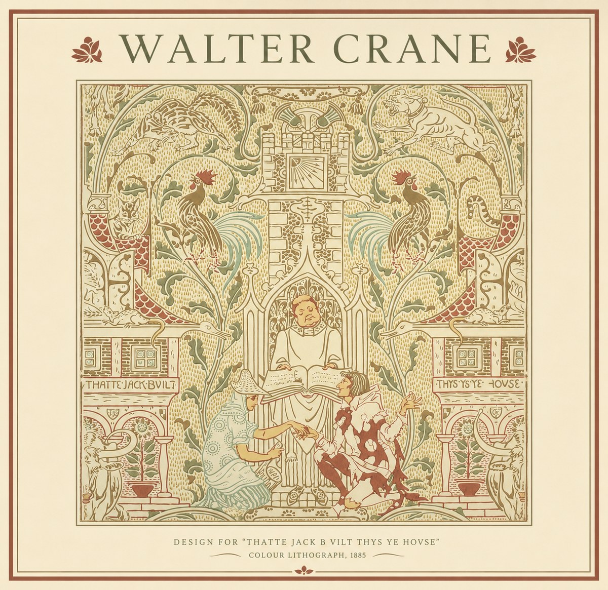 Walter Crane Design for "Thatte Jack B Vilt Thys Ye Hovse" No1 - Poszter
