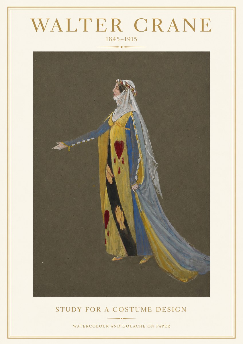 Walter Crane Study for a Costume Design No1 - Poszter