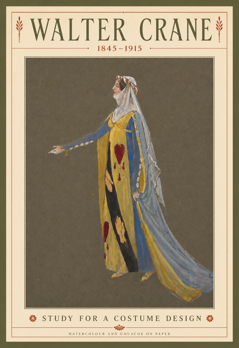 Walter Crane Study for a Costume Design No3 - Poszter