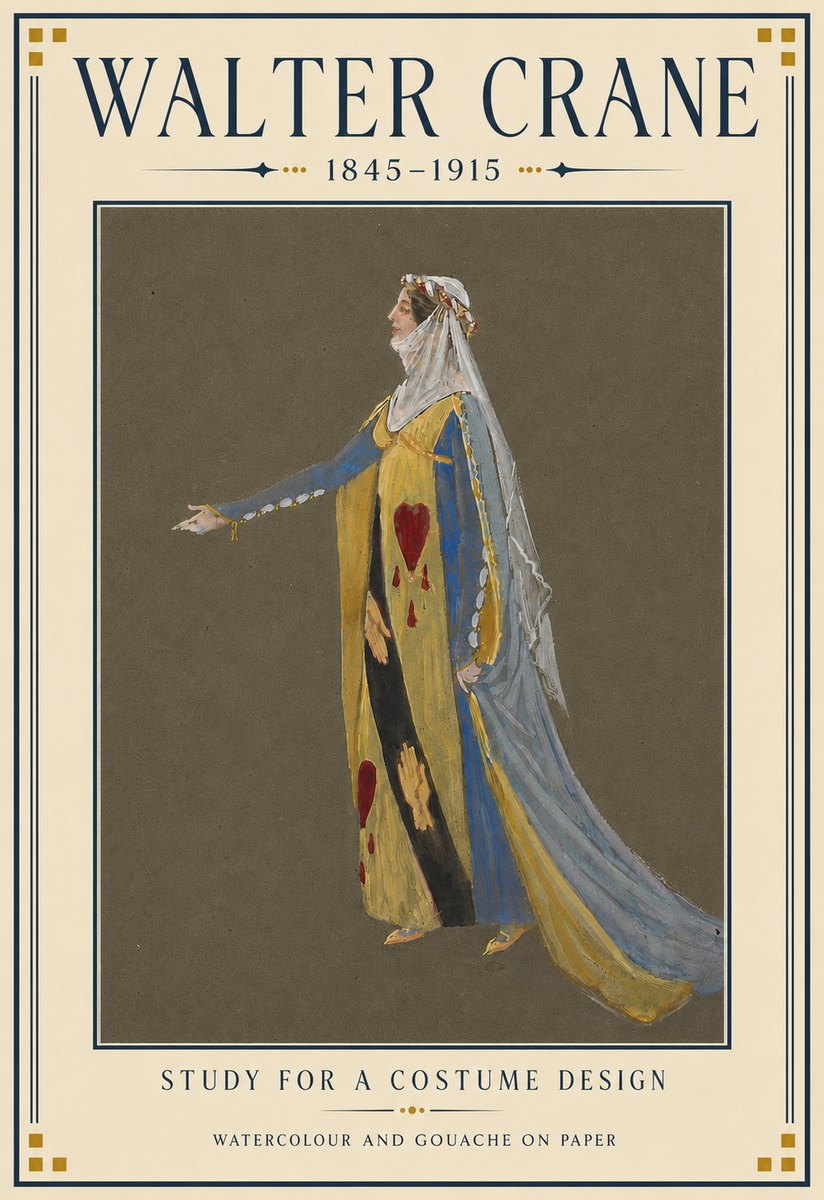 Walter Crane Study for a Costume Design No4 - Poszter
