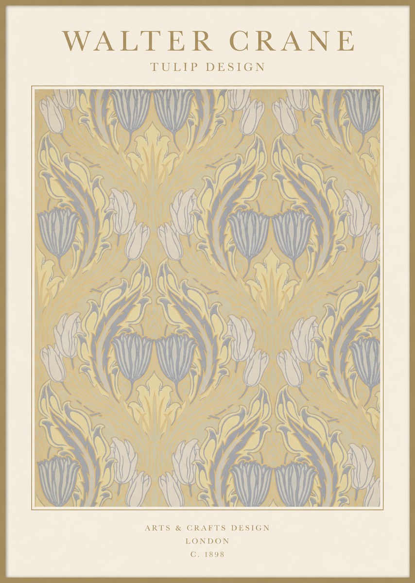 Walter Crane Tulip Design I No1 - Poszter