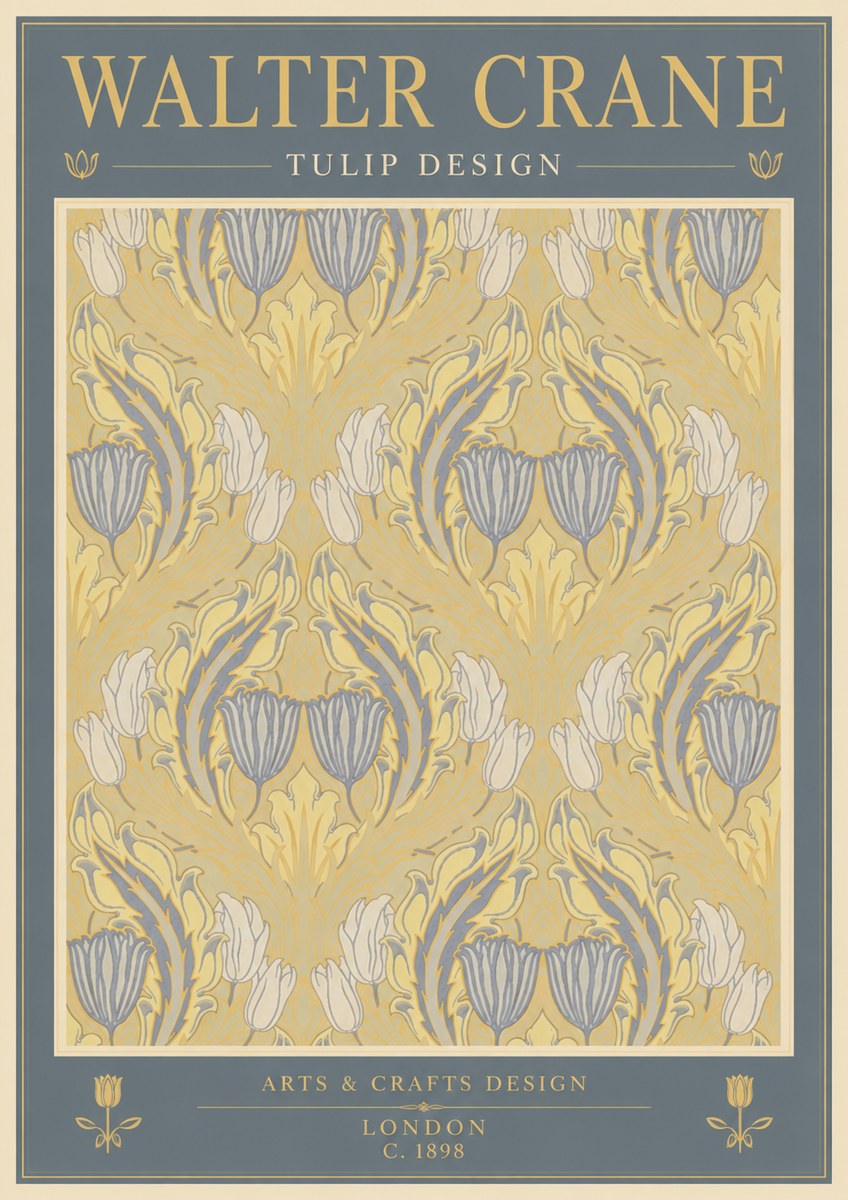 Walter Crane Tulip Design I No5 - Poszter