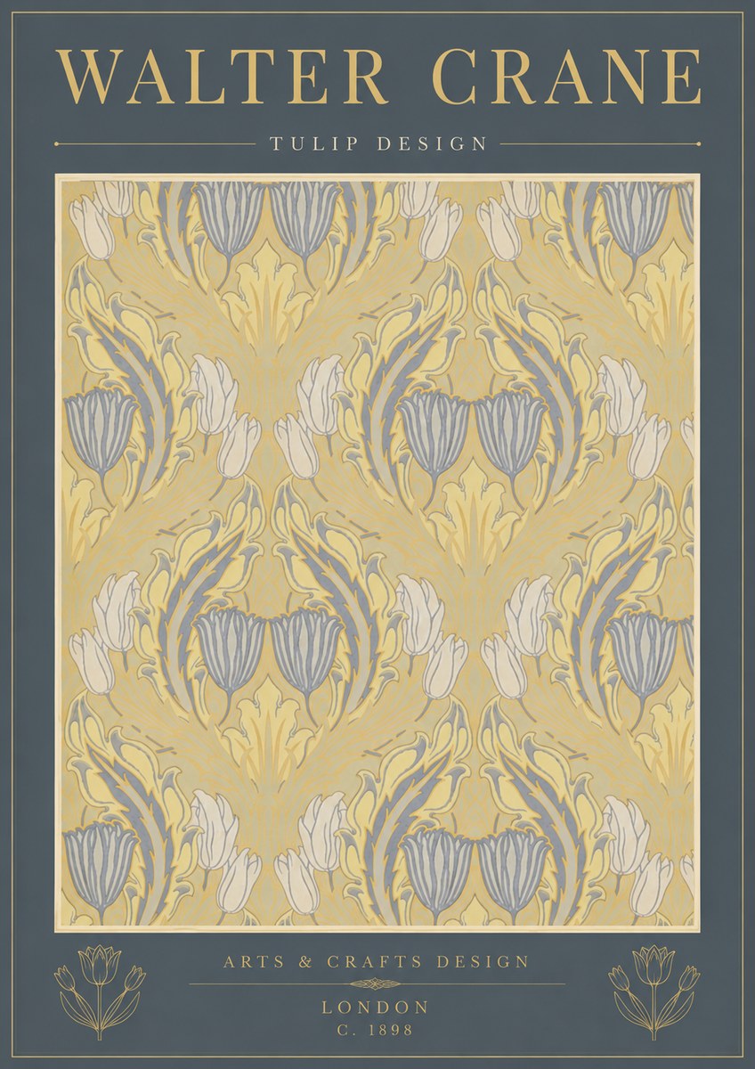 Walter Crane Tulip Design I No6 - Poszter