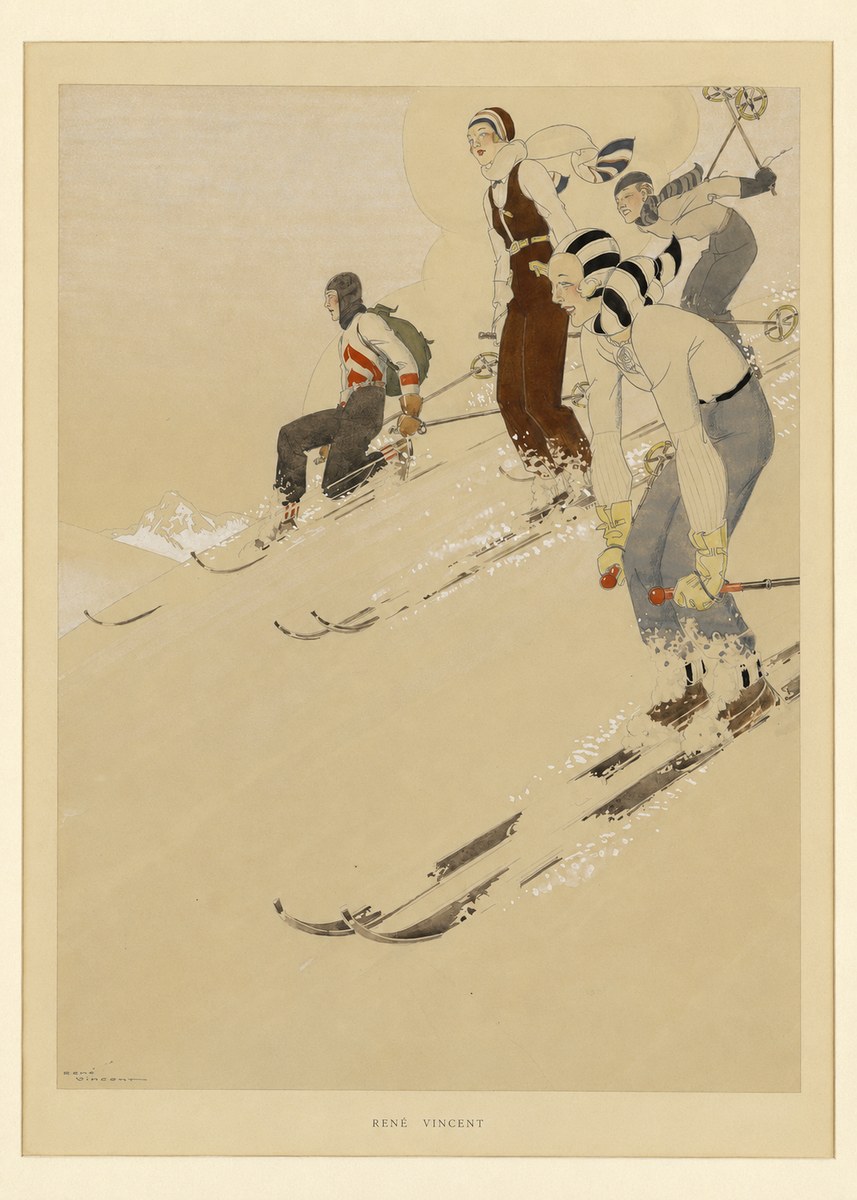 René Vincent Skiers No5 - Poszter
