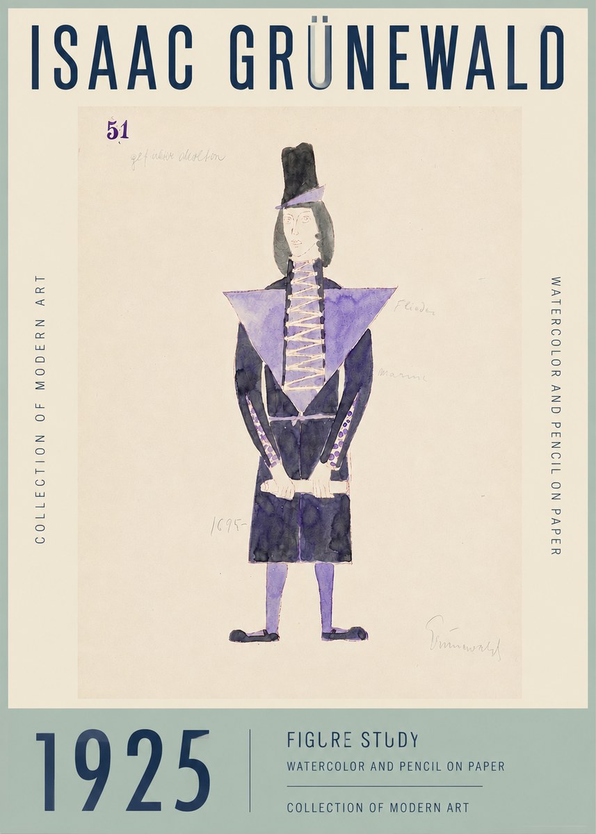 Isaac Grünewald Figure Study, 1925 No3 - Poszter