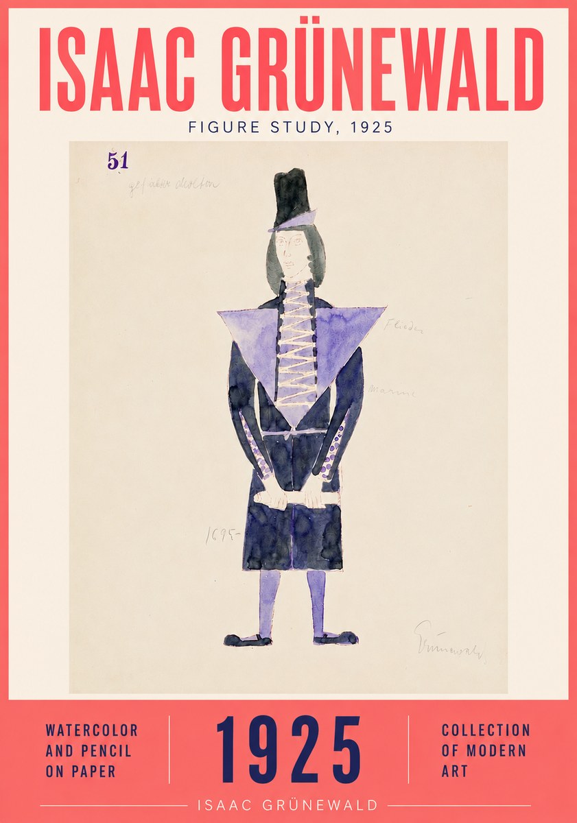 Isaac Grünewald Figure Study, 1925 No4 - Poszter