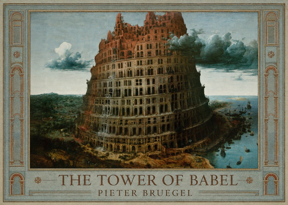 Pieter Bruegel The Tower of Babel XII No1 - Poszter