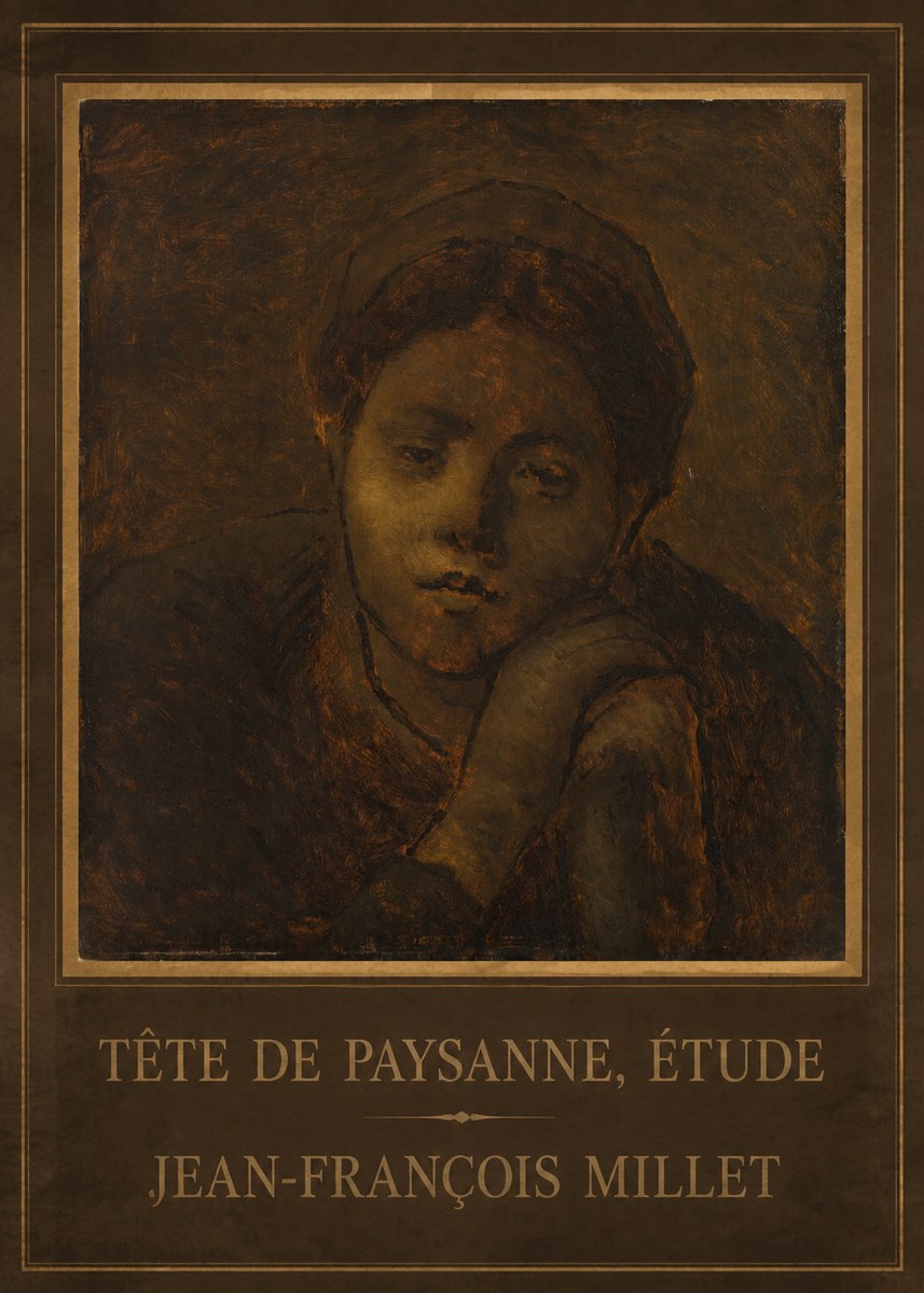 Jean-François Millet Tête De Paysanne, Étude No1 - Poszter