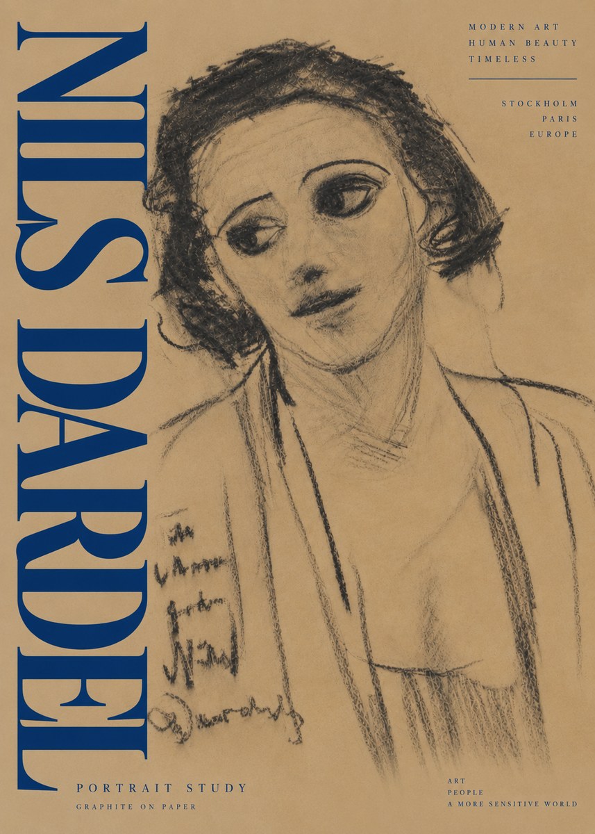 Nils Dardel Portrait Study No3 - Poszter