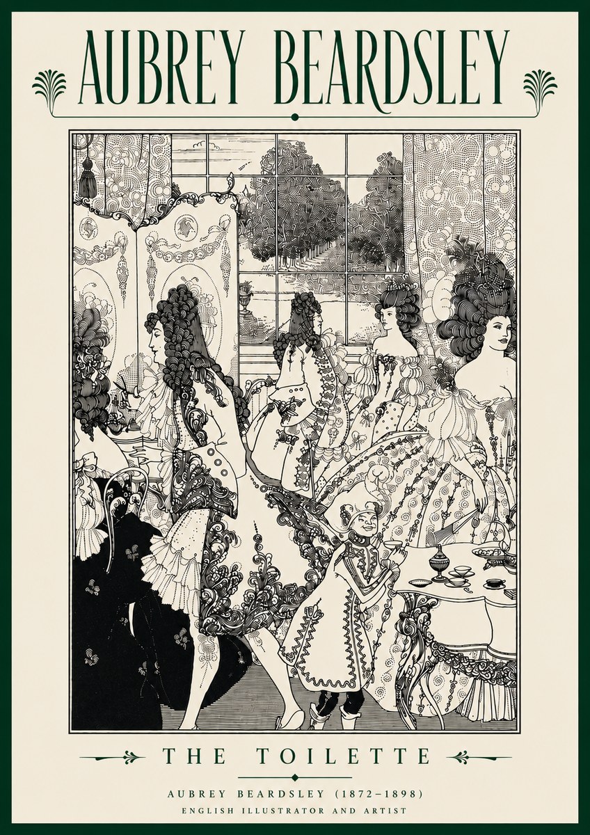 Aubrey Beardsley The Toilette No5 - Poszter