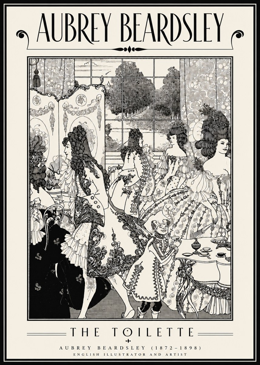 Aubrey Beardsley The Toilette No6 - Poszter