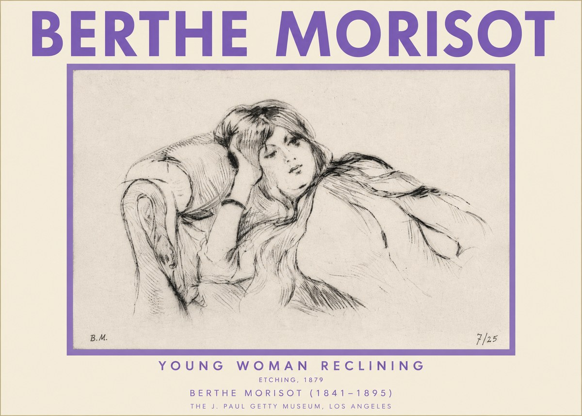 Berthe Morisot Young Woman Reclining I No2 - Poszter