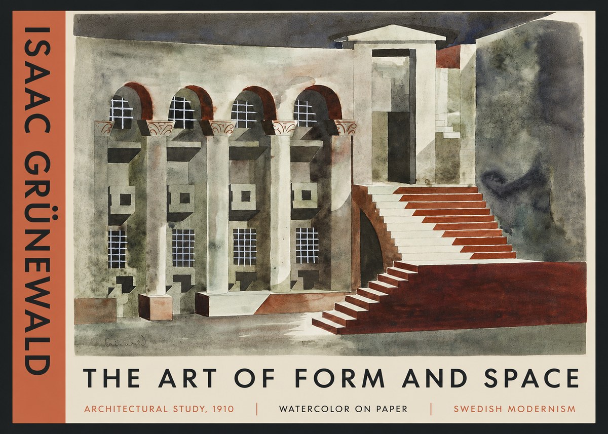 Isaac Grünewald Architectural Study, 1910 No6 - Poszter