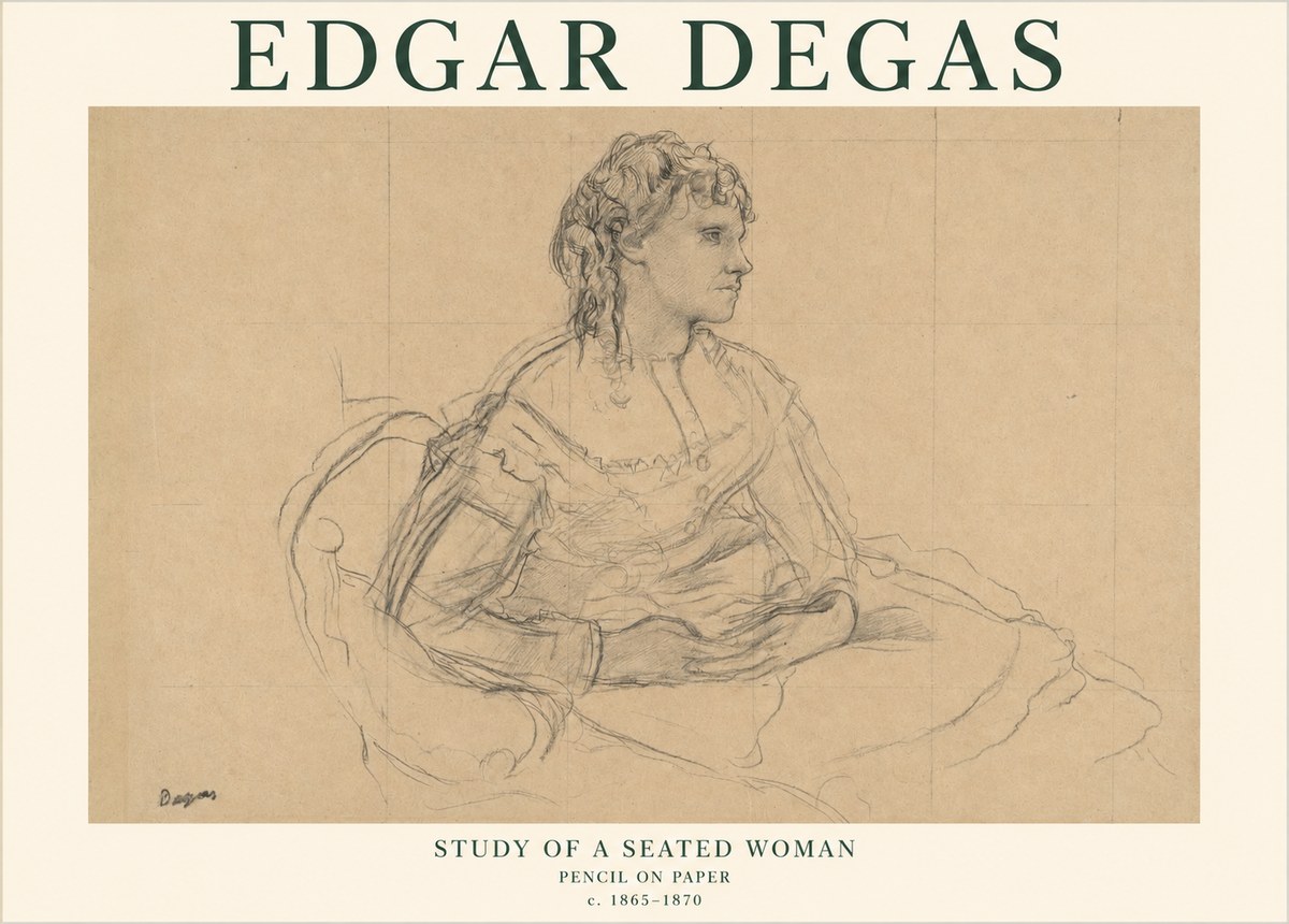 Edgar Degas Study of a Seated Woman No1 - Poszter