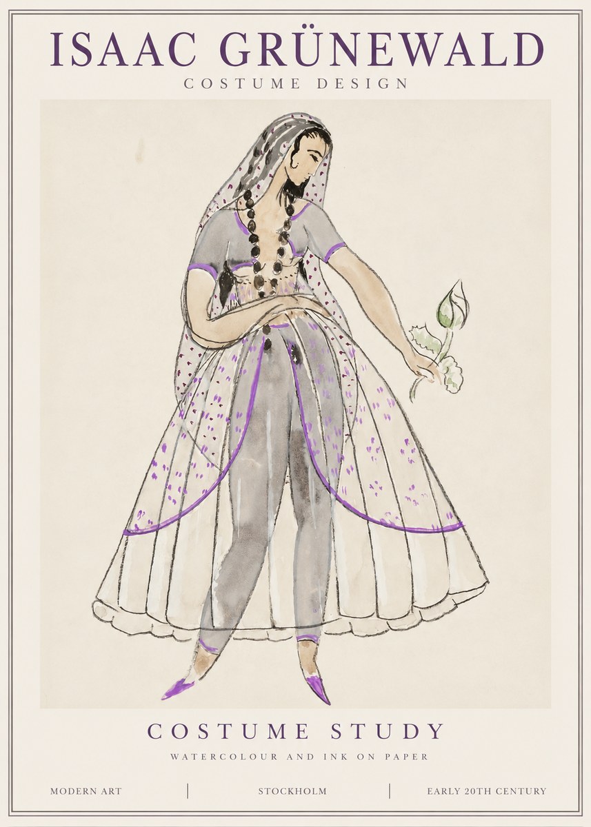 Isaac Grünewald Costume Study IV No1 - Poszter