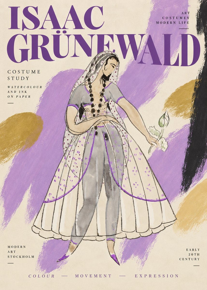 Isaac Grünewald Costume Study IV No2 - Poszter