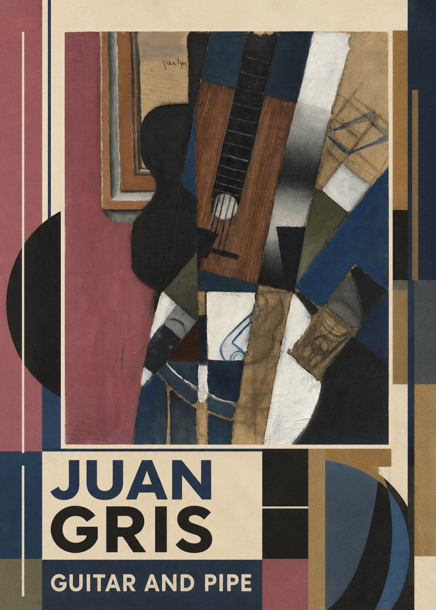 Juan Gris Guitar and Pipe I No5 - Poszter