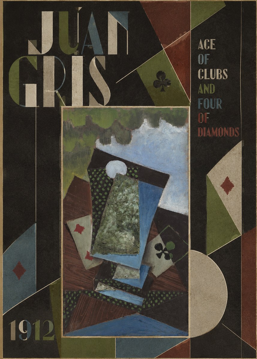 Juan Gris Ace of Clubs and Four of Diamonds No5 - Poszter