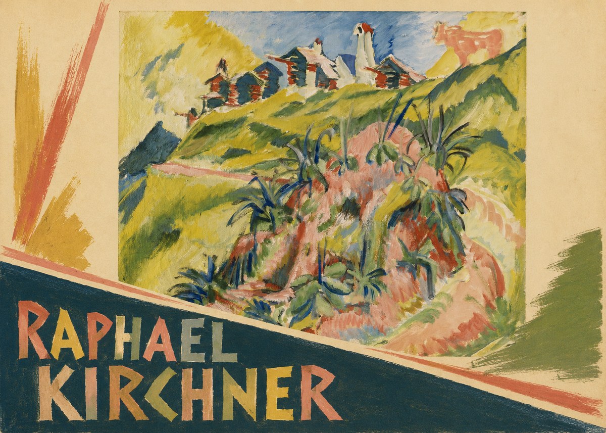 Raphael Kirchner Hillside Dwellings with Alpine Cow No3 - Poszter
