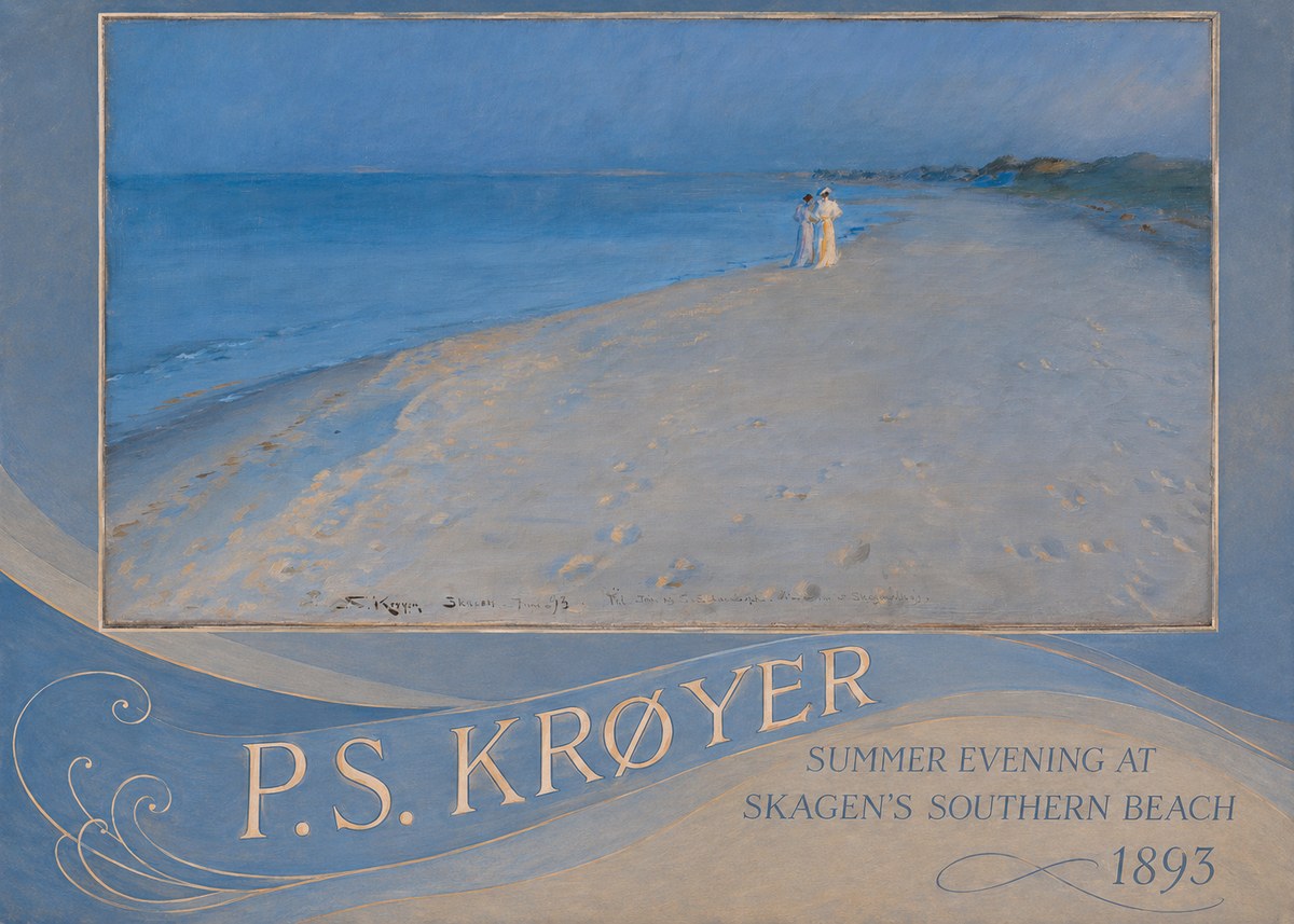 P.S. Krøyer Summer Evening at Skagen's Southern Beach No4 - Poszter
