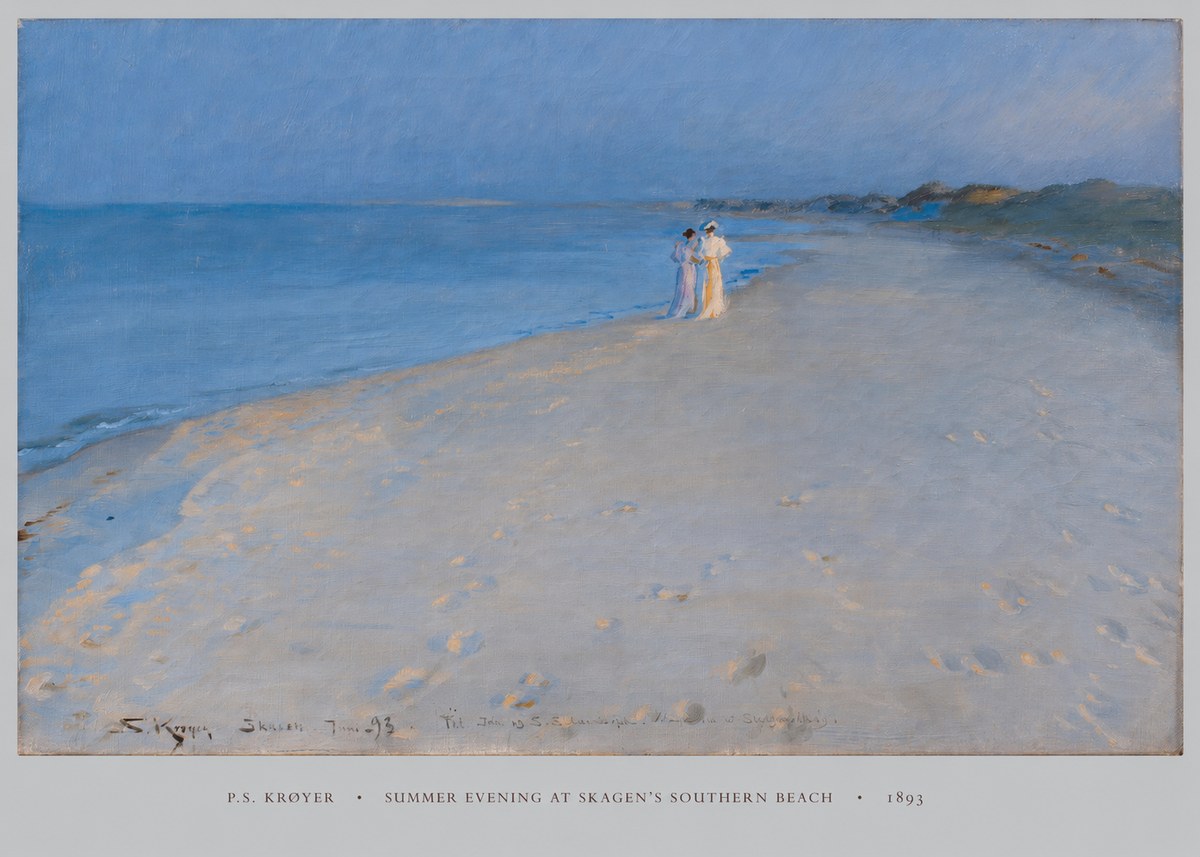 P.S. Krøyer Summer Evening at Skagen's Southern Beach No5 - Poszter