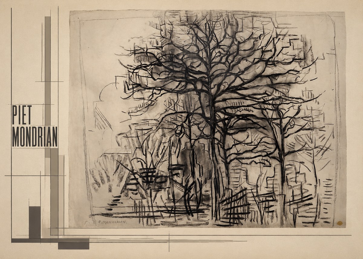 Piet Mondrian The Tree No2 - Poszter