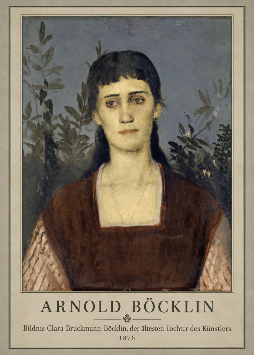 Arnold Böcklin Bildnis Clara Bruckmann-böcklin, Der Ältesten Tochter Des Künstlers No1 - Poszter