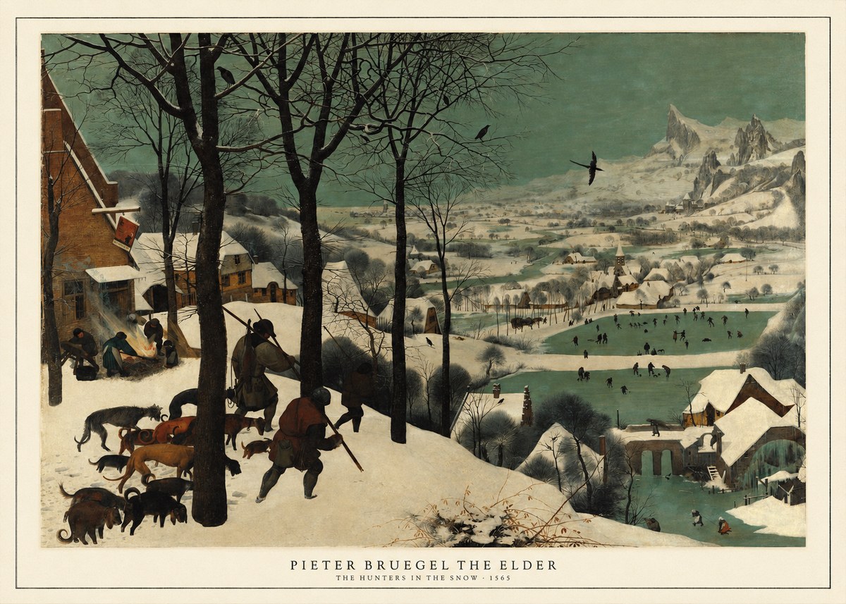 Pieter Bruegel The Hunters in the Snow I No5 - Poszter