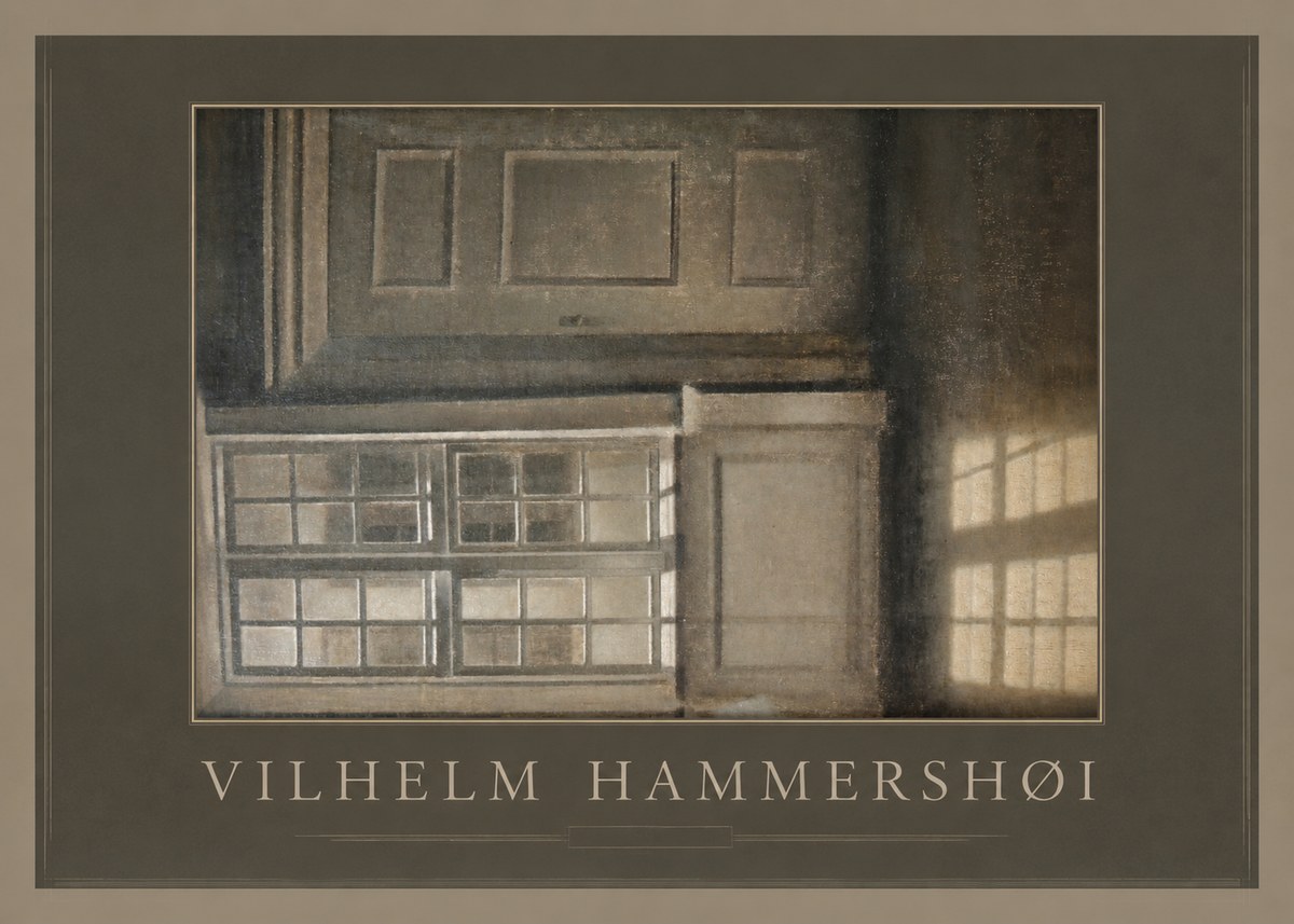 Vilhelm Hammershøi Interior with Window No1 - Poszter