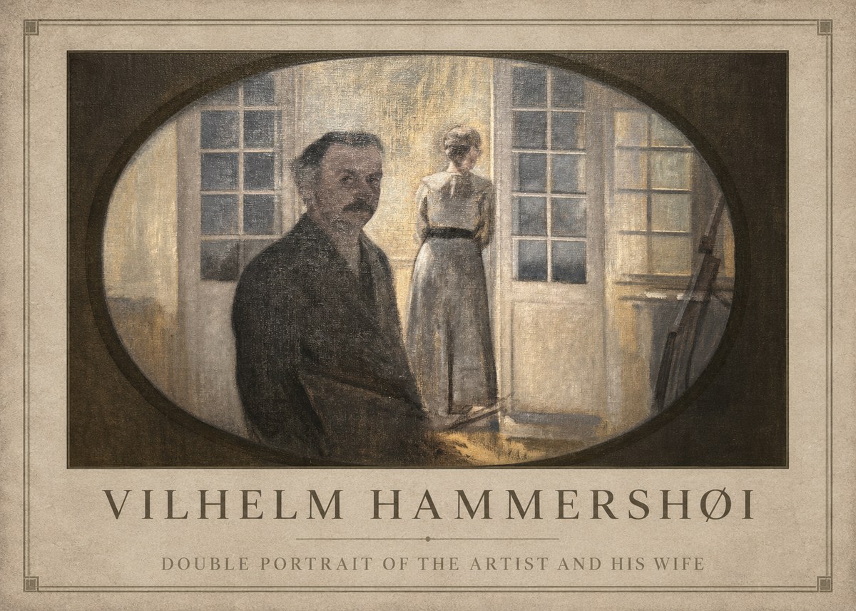Vilhelm Hammershøi Double Portrait of the Artist and His Wife No1 - Poszter